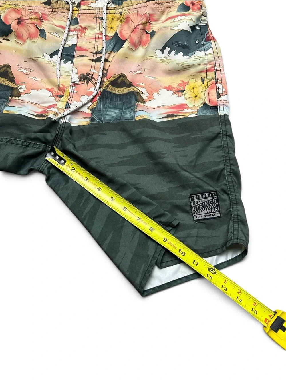Disney x NEFF Pinocchio No Strings On Me Hawaiian Board Shorts M Y2K